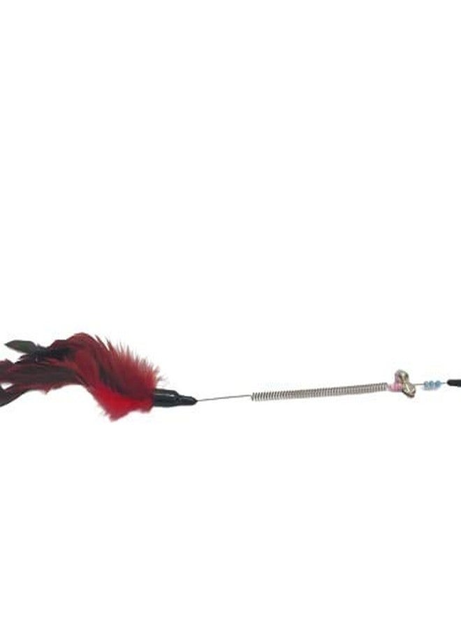 Pups&Pets Cat Teaser 2 Playing Stick - |Feather Sound Hedgehog Stick | Wooden Jute Mice Stick Cat Teasing Stick Kitten Toys (Combo of 2). - Image 4